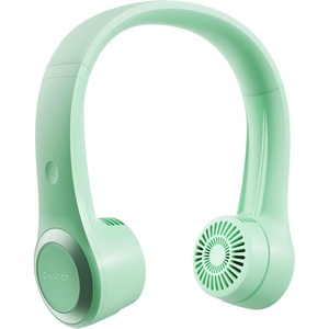 image:imageGaiatop Portable Neck Fan 4000mAh Rechargeable Hands Free Bladeless Mini Fans 3 Speeds Air Outlet Can Rotate 70 Free Adjustment Personal Wearable Cooling Fan Suitable for Travel Office BlueGreen