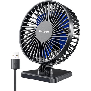 image:imageGaiatop USB Desk Fan Small But Powerful Personal Portable Quiet 3 Speeds Adjustable Mini Table Desktop fan for Cooling Home Office Car Summer Travel Gifts BlackBlue