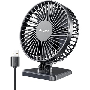 image:imageGaiatop USB Desk Fan Small But Powerful Personal Portable Quiet 3 Speeds Adjustable Mini Table Desktop fan for Cooling Home Office Car Summer Travel Gifts BlackBlack
