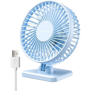 image:imageGaiatop USB Desk Fan Small But Powerful Personal Portable Quiet 3 Speeds Adjustable Mini Table Desktop fan for Cooling Home Office Car Summer Travel Gifts BlackLight blue