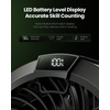 image:imageGaiatop Portable Camping Fan with LED Lantern Power Display 360 Head Rotation Hanging Hook for Tent 3 Speed Quiet Rechargeable Battery Operated USB Fans for Indoor Outdoor Travel GreenBlack