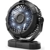 image:imageGaiatop Portable Camping Fan with LED Lantern Power Display 360 Head Rotation Hanging Hook for Tent 3 Speed Quiet Rechargeable Battery Operated USB Fans for Indoor Outdoor Travel GreenBlack
