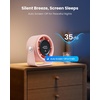 image:imageGaiatop Small Desk Fan Rechargeable Quiet Personal Table Fan Touch Control Display 360 Tilt 5Speed Strong Wind 4000mAh Battery Small Fans for Bedroom Dorm Office Gifts for Women Girls PinkPink