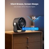 image:imageGaiatop Small Desk Fan Rechargeable Quiet Personal Table Fan Touch Control Display 360 Tilt 5Speed Strong Wind 4000mAh Battery Small Fans for Bedroom Dorm Office Gifts for Women Girls PinkBlack