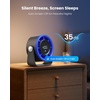 image:imageGaiatop Small Desk Fan Rechargeable Quiet Personal Table Fan Touch Control Display 360 Tilt 5Speed Strong Wind 4000mAh Battery Small Fans for Bedroom Dorm Office Gifts for Women Girls PinkBlue