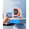 image:imageGaiatop Small Desk Fan Rechargeable Quiet Personal Table Fan Touch Control Display 360 Tilt 5Speed Strong Wind 4000mAh Battery Small Fans for Bedroom Dorm Office Gifts for Women Girls PinkPink