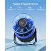 image:imageGaiatop Small Desk Fan Rechargeable Quiet Personal Table Fan Touch Control Display 360 Tilt 5Speed Strong Wind 4000mAh Battery Small Fans for Bedroom Dorm Office Gifts for Women Girls PinkBlue