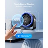 image:imageGaiatop Small Desk Fan Rechargeable Quiet Personal Table Fan Touch Control Display 360 Tilt 5Speed Strong Wind 4000mAh Battery Small Fans for Bedroom Dorm Office Gifts for Women Girls PinkBlue