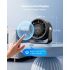 image:imageGaiatop Small Desk Fan Rechargeable Quiet Personal Table Fan Touch Control Display 360 Tilt 5Speed Strong Wind 4000mAh Battery Small Fans for Bedroom Dorm Office Gifts for Women Girls PinkBlack
