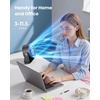 image:imageGaiatop Small Desk Fan Rechargeable Quiet Personal Table Fan Touch Control Display 360 Tilt 5Speed Strong Wind 4000mAh Battery Small Fans for Bedroom Dorm Office Gifts for Women Girls PinkBlue