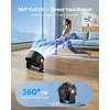 image:imageGaiatop Small Desk Fan Rechargeable Quiet Personal Table Fan Touch Control Display 360 Tilt 5Speed Strong Wind 4000mAh Battery Small Fans for Bedroom Dorm Office Gifts for Women Girls PinkBlack