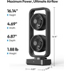 image:imageGaiatop Tower Fan 310 Tilt Oscillating Desk Fans 22 fts Standing Fan for Bedroom with Remote 59 ft Cable Fans That Blow Cold Air 90 Oscillating 8H Timer Home Office Table Floor 16H BlackBlack